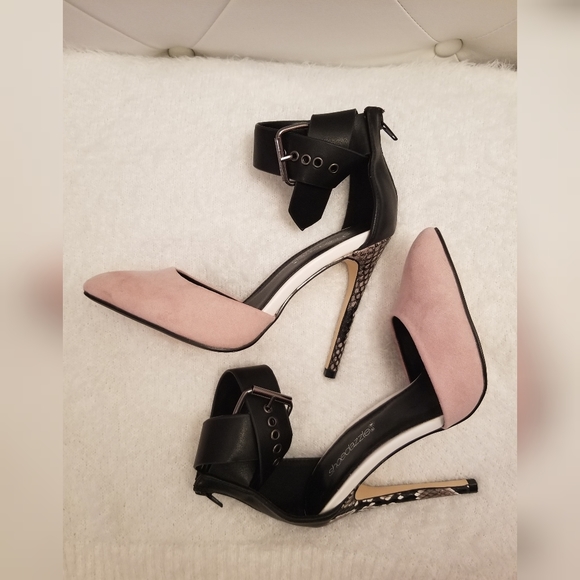 Pink & Snake Skin Shoes - Picture 6 of 8